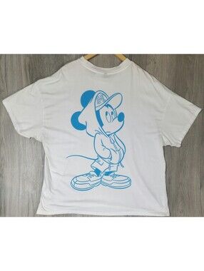 Mickey Mouse Disney Rubber Label Divided H&M Hipster Shirt Fits Like Sz XL#12